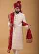 Designer Cream Wedding Wear Sherwani